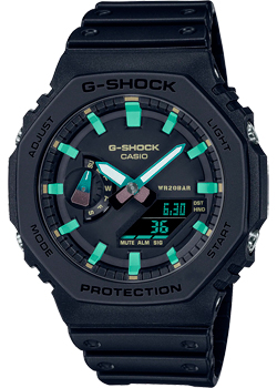 Японские наручные  мужские часы Casio GA-2100RC-1A. Коллекция G-Shock