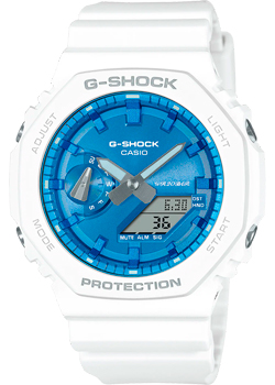 Японские наручные  мужские часы Casio GA-2100WS-7A. Коллекция G-Shock