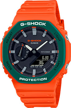 Японские наручные  мужские часы Casio GA-2110SC-4A. Коллекция G-Shock