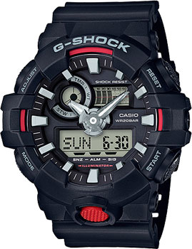 Японские наручные  мужские часы Casio GA-700-1A. Коллекция G-Shock