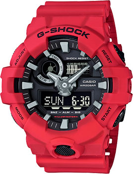 Японские наручные  мужские часы Casio GA-700-4A. Коллекция G-Shock