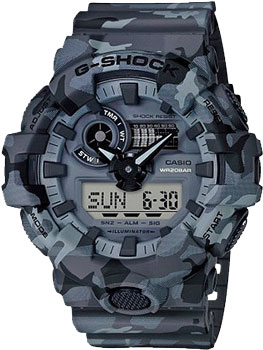 Японские наручные  мужские часы Casio GA-700CM-8A. Коллекция G-Shock