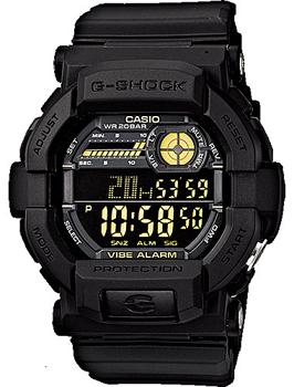 Японские наручные  мужские часы Casio GD-350-1B. Коллекция G-Shock