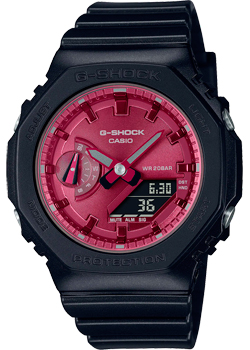 Японские наручные  женские часы Casio GMA-S2100RB-1A. Коллекция G-Shock
