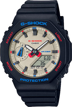 Японские наручные  мужские часы Casio GMA-S2100WT-1A. Коллекция G-Shock