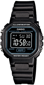 Японские наручные  женские часы Casio LA-20WH-1B. Коллекция Digital