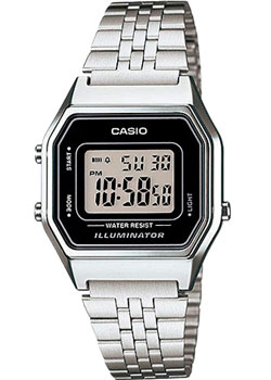 Японские наручные  женские часы Casio LA680WA-1. Коллекция Digital