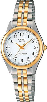 Японские наручные  женские часы Casio LTP-1129G-7B. Коллекция Analog