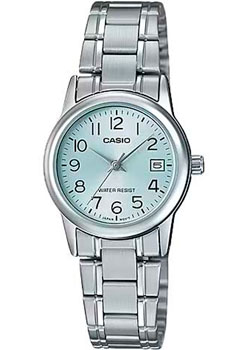 Японские наручные  женские часы Casio LTP-V002D-2B. Коллекция Analog