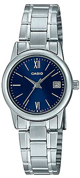 Японские наручные  женские часы Casio LTP-V002D-2B3. Коллекция Analog