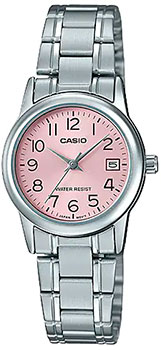 Японские наручные  женские часы Casio LTP-V002D-4B. Коллекция Analog
