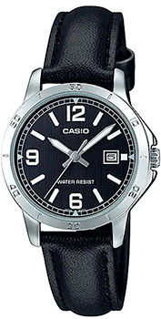 Японские наручные  женские часы Casio LTP-V004L-1B. Коллекция Analog