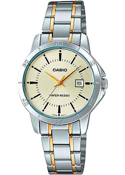 Японские наручные  женские часы Casio LTP-V004SG-9A. Коллекция Analog