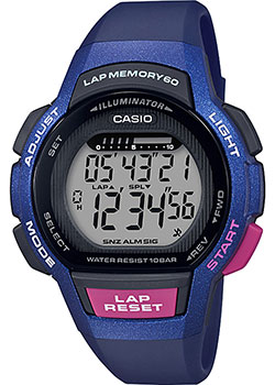 Японские наручные  женские часы Casio LWS-1000H-2AVEF. Коллекция Digital