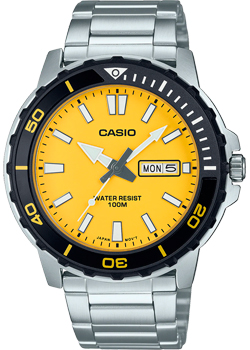Японские наручные  мужские часы Casio MTD-125D-9A. Коллекция Analog