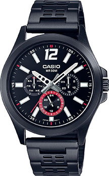 Японские наручные  мужские часы Casio MTP-E350B-1B. Коллекция Analog