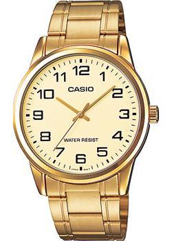 Японские наручные  мужские часы Casio MTP-V001G-9B. Коллекция Analog