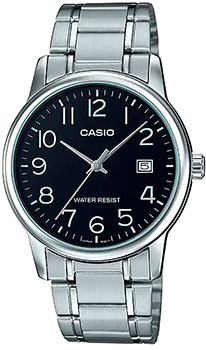 Японские наручные  мужские часы Casio MTP-V002D-1B. Коллекция Analog