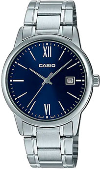 Японские наручные  мужские часы Casio MTP-V002D-2B3. Коллекция Analog