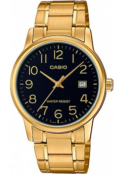 Японские наручные  мужские часы Casio MTP-V002G-1B. Коллекция Analog