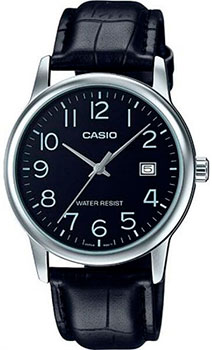 Японские наручные  мужские часы Casio MTP-V002L-1B. Коллекция Analog