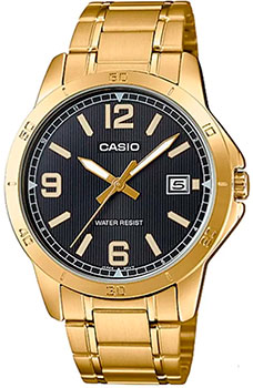 Японские наручные  мужские часы Casio MTP-V004G-1B. Коллекция Analog