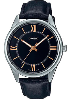Японские наручные  мужские часы Casio MTP-V005L-1B5. Коллекция Analog