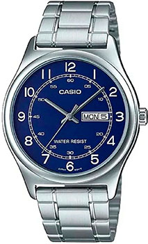 Японские наручные  мужские часы Casio MTP-V006D-2B. Коллекция Analog
