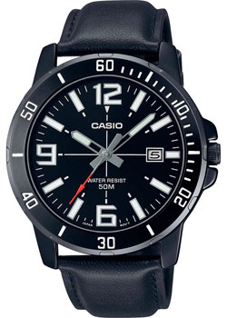 Японские наручные  мужские часы Casio MTP-VD01BL-1B. Коллекция Analog