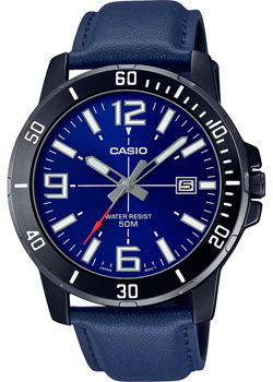 Японские наручные  мужские часы Casio MTP-VD01BL-2B. Коллекция Analog