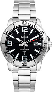 Японские наручные  мужские часы Casio MTP-VD01D-1B. Коллекция Analog