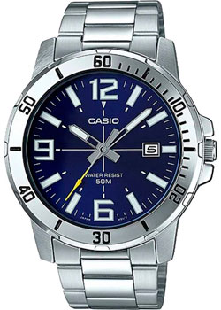Японские наручные  мужские часы Casio MTP-VD01D-2B. Коллекция Analog