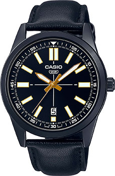 Японские наручные  мужские часы Casio MTP-VD02BL-1E. Коллекция Analog