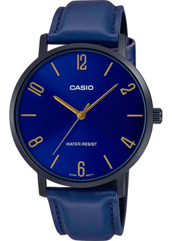 Японские наручные  мужские часы Casio MTP-VT01BL-2B. Коллекция Analog