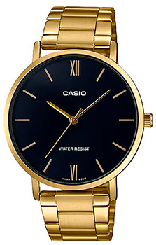 Японские наручные  мужские часы Casio MTP-VT01G-1B. Коллекция Analog