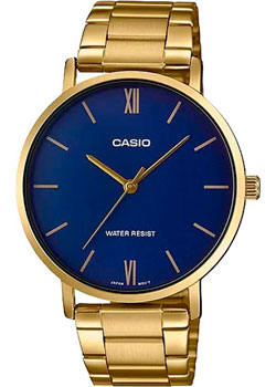 Японские наручные  мужские часы Casio MTP-VT01G-2B. Коллекция Analog