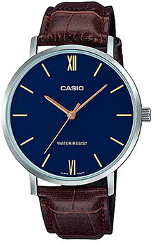 Японские наручные  мужские часы Casio MTP-VT01L-2B. Коллекция Analog