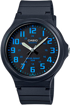 Японские наручные  мужские часы Casio MW-240-2B. Коллекция Analog