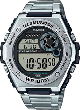 Японские наручные  мужские часы Casio MWD-100HD-1AVEF. Коллекция Digital