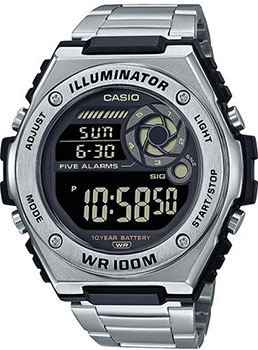 Японские наручные  мужские часы Casio MWD-100HD-1BVEF. Коллекция Digital