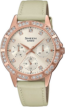 Японские наручные  женские часы Casio SHE-3517PGL-9AUEF. Коллекция Sheen