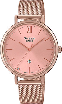 Японские наручные  женские часы Casio SHE-4539CM-4A. Коллекция Sheen