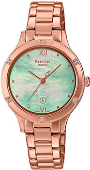 Японские наручные  женские часы Casio SHE-4546PG-3A. Коллекция Sheen