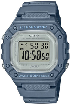 Японские наручные  мужские часы Casio W-218HC-2AVEF. Коллекция Digital