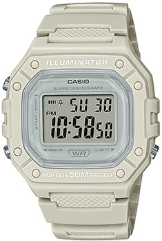 Японские наручные  мужские часы Casio W-218HC-8AVEF. Коллекция Digital