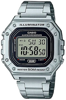 Японские наручные  мужские часы Casio W-218HD-1A. Коллекция Digital
