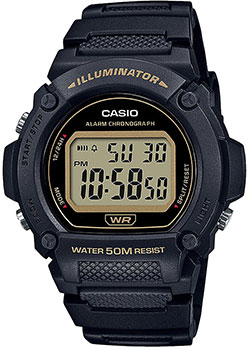 Японские наручные  мужские часы Casio W-219H-1A2VEF. Коллекция Digital