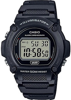 Японские наручные  мужские часы Casio W-219H-1AVDF. Коллекция Digital
