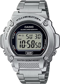 Японские наручные  мужские часы Casio W-219HD-1A. Коллекция Digital