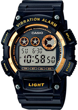 Японские наручные  мужские часы Casio W-735H-1A2. Коллекция Digital
